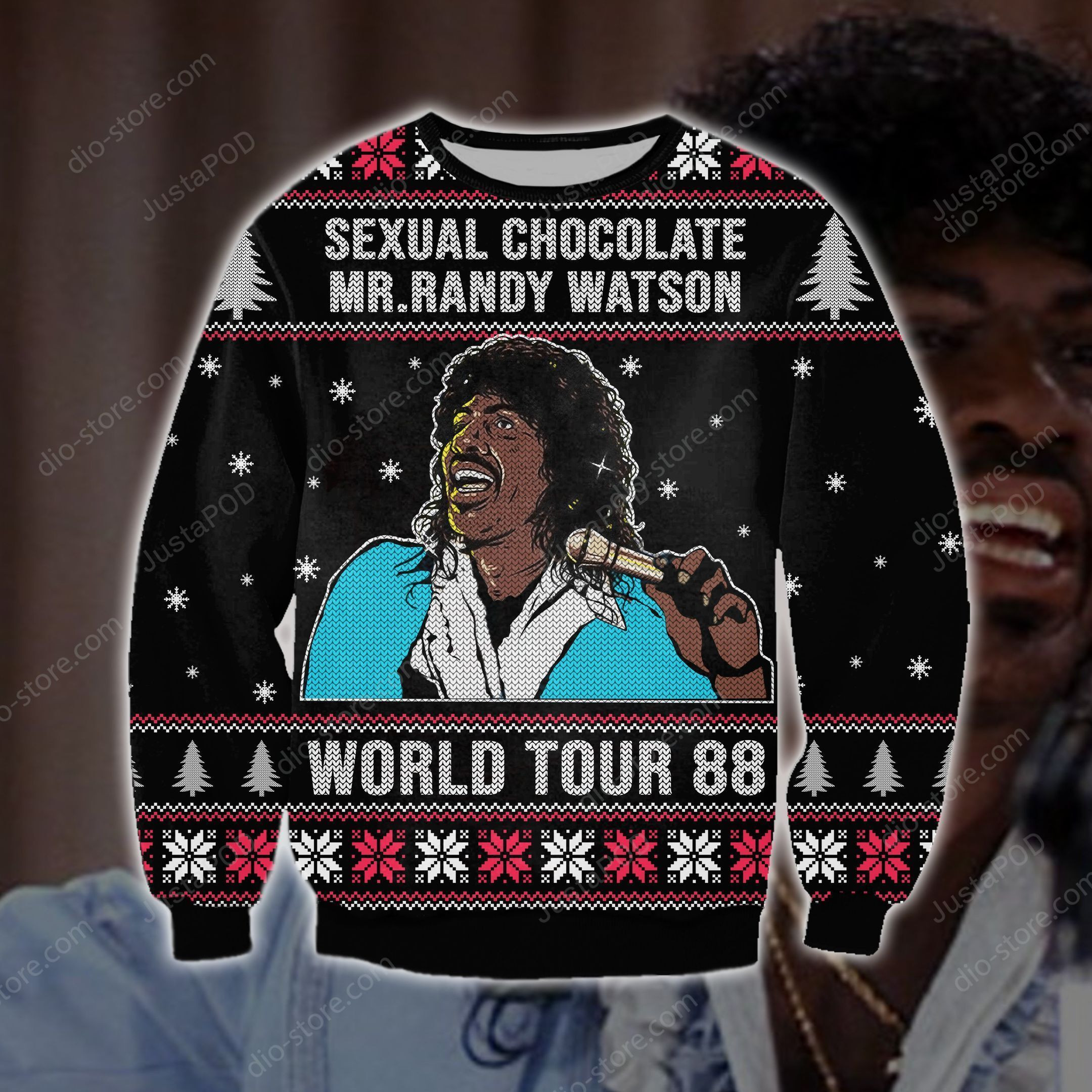 Mr Randy Watson Knitting Pattern 3D Print Ugly Christmas Sweater, Perfect Holiday Gift