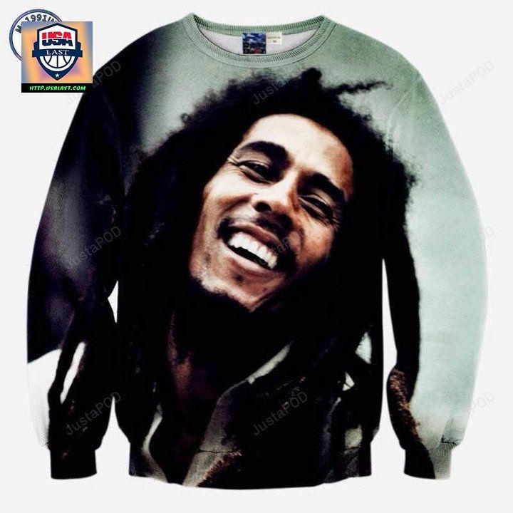 Mr1991Inc Fashion Music Style Mens 3D Sweaters Tops Print Musician Bob Marley Slim Casual Hip Hop