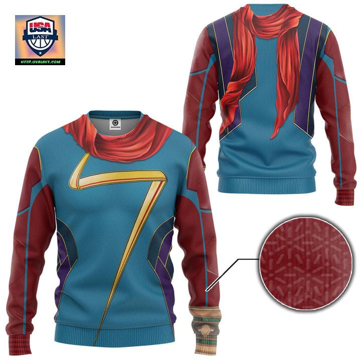 Ms Marvel Costume Ugly Christmas Sweater