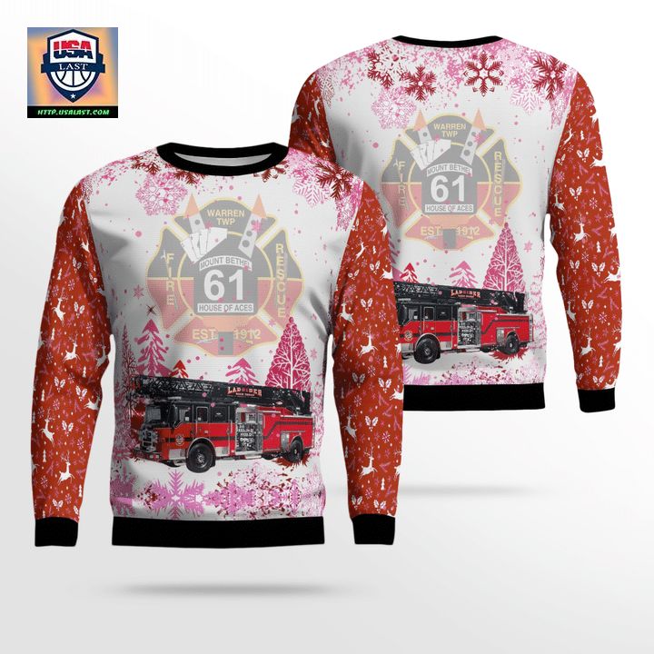 Mt Bethel Fire Company Christmas AOP Sweater
