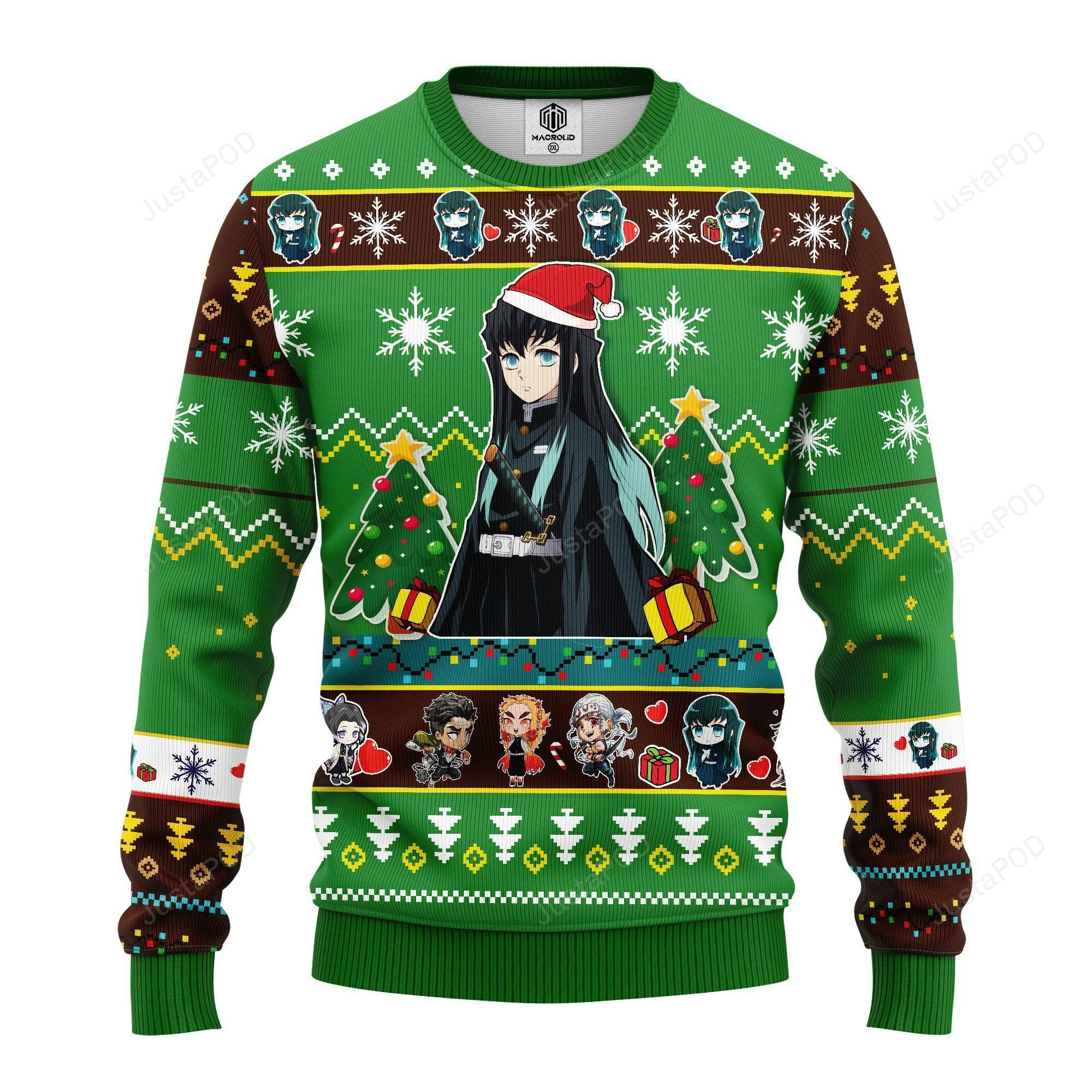 Muichiro Tokito Christmas Demon Slayer Anime Ugly Christmas Sweater, Perfect Holiday Gift