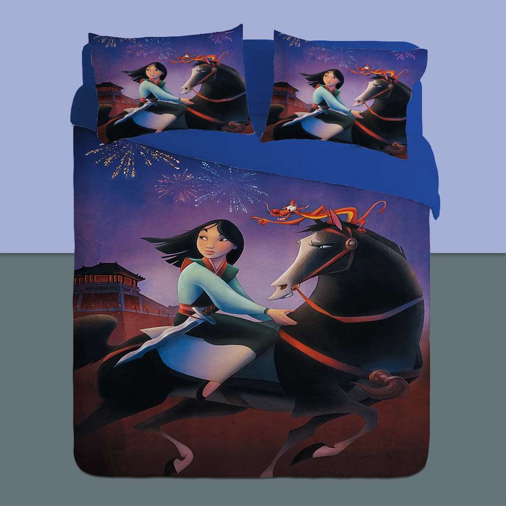 Mulan Duvet Cover Quilt Cover Pillowcase Bedding Set Bed Linen Home Bedroom Decor