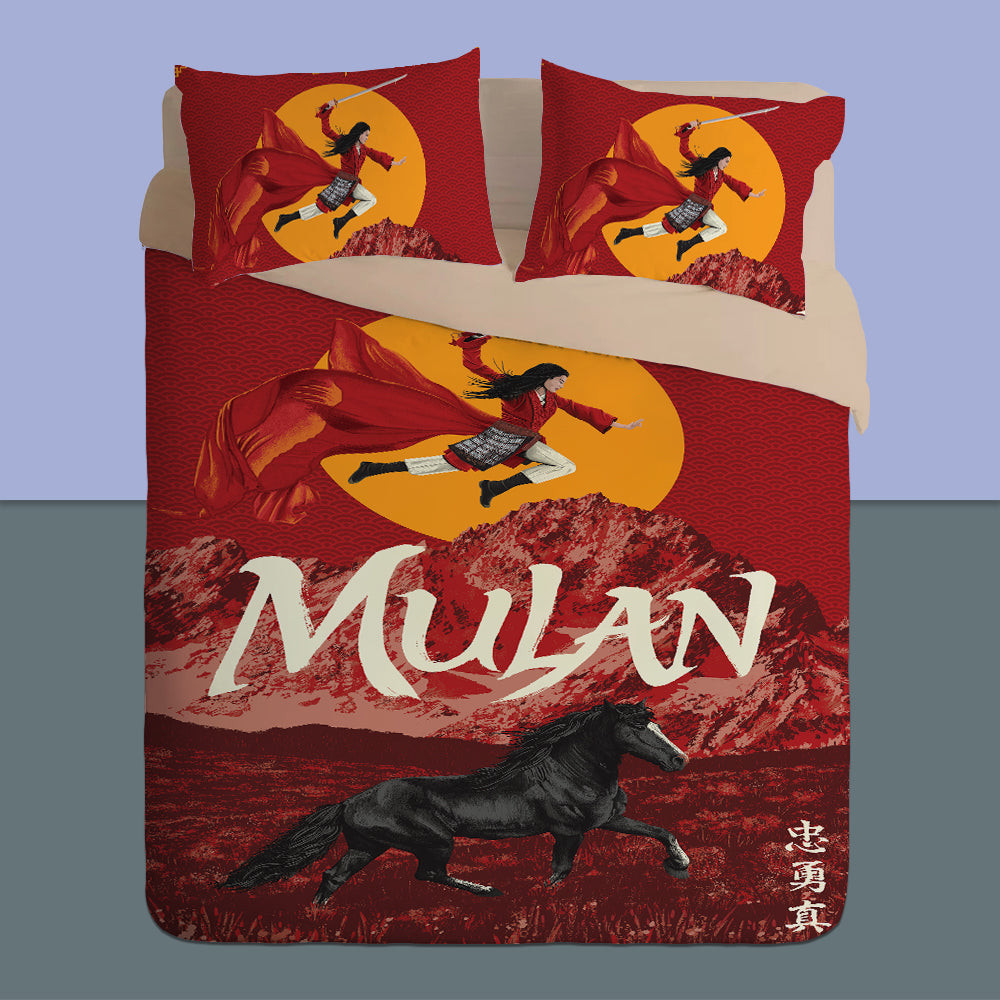 Mulan Duvet Cover Quilt Cover Pillowcase Bedding Set Bed Linen Home Bedroom Decor