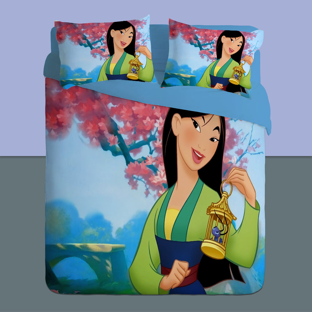 Mulan Duvet Cover Quilt Cover Pillowcase Bedding Set Bed Linen Home Bedroom Decor