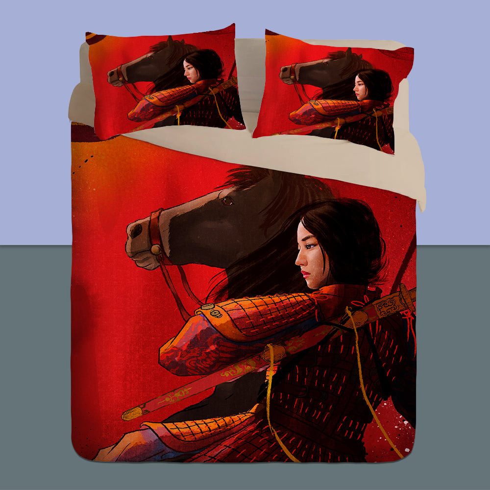 Mulan Duvet Cover Quilt Cover Pillowcase Bedding Set Bed Linen Home Bedroom Decor