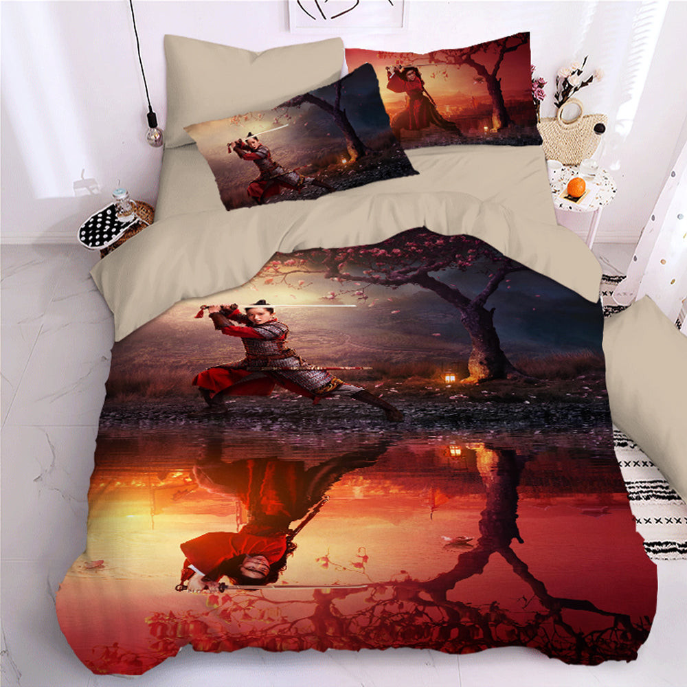 Mulan Duvet Cover Quilt Cover Pillowcase Bedding Set Bed Linen Home Bedroom Decor