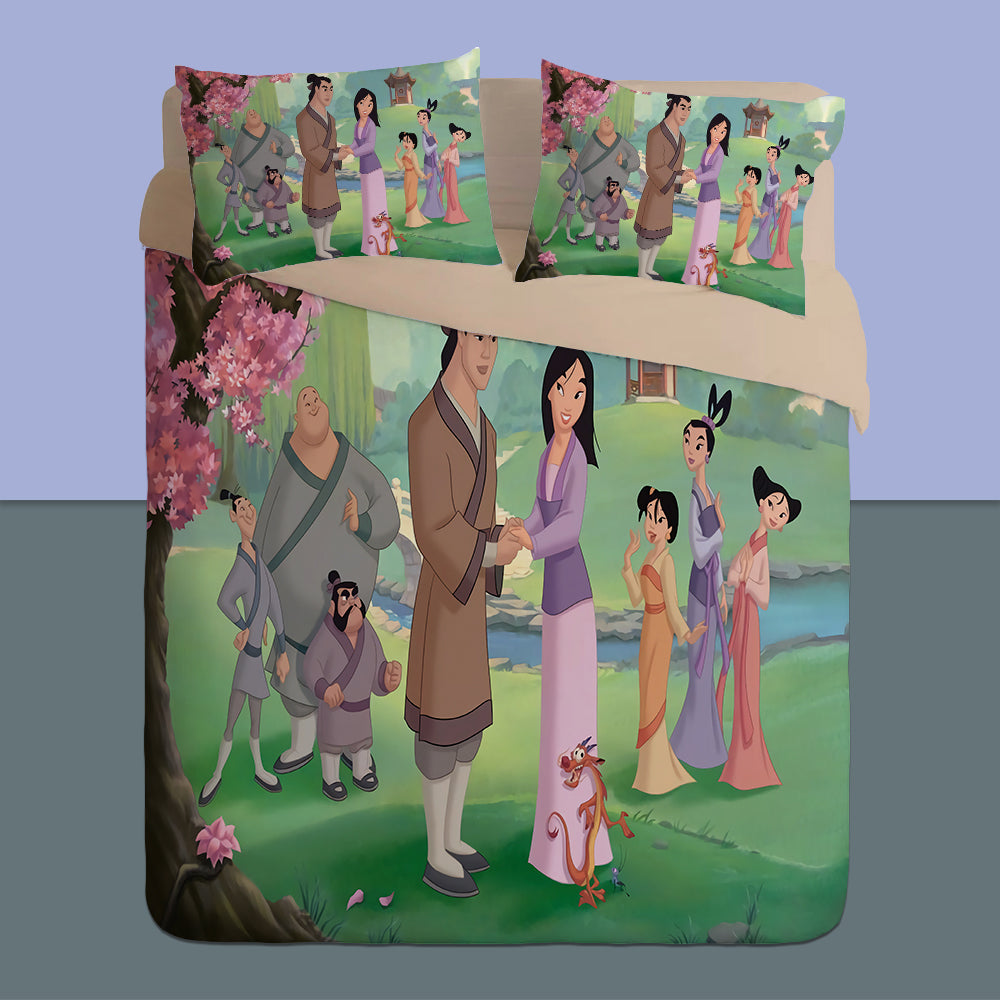 Mulan Duvet Cover Quilt Cover Pillowcase Bedding Set Bed Linen Home Bedroom Decor