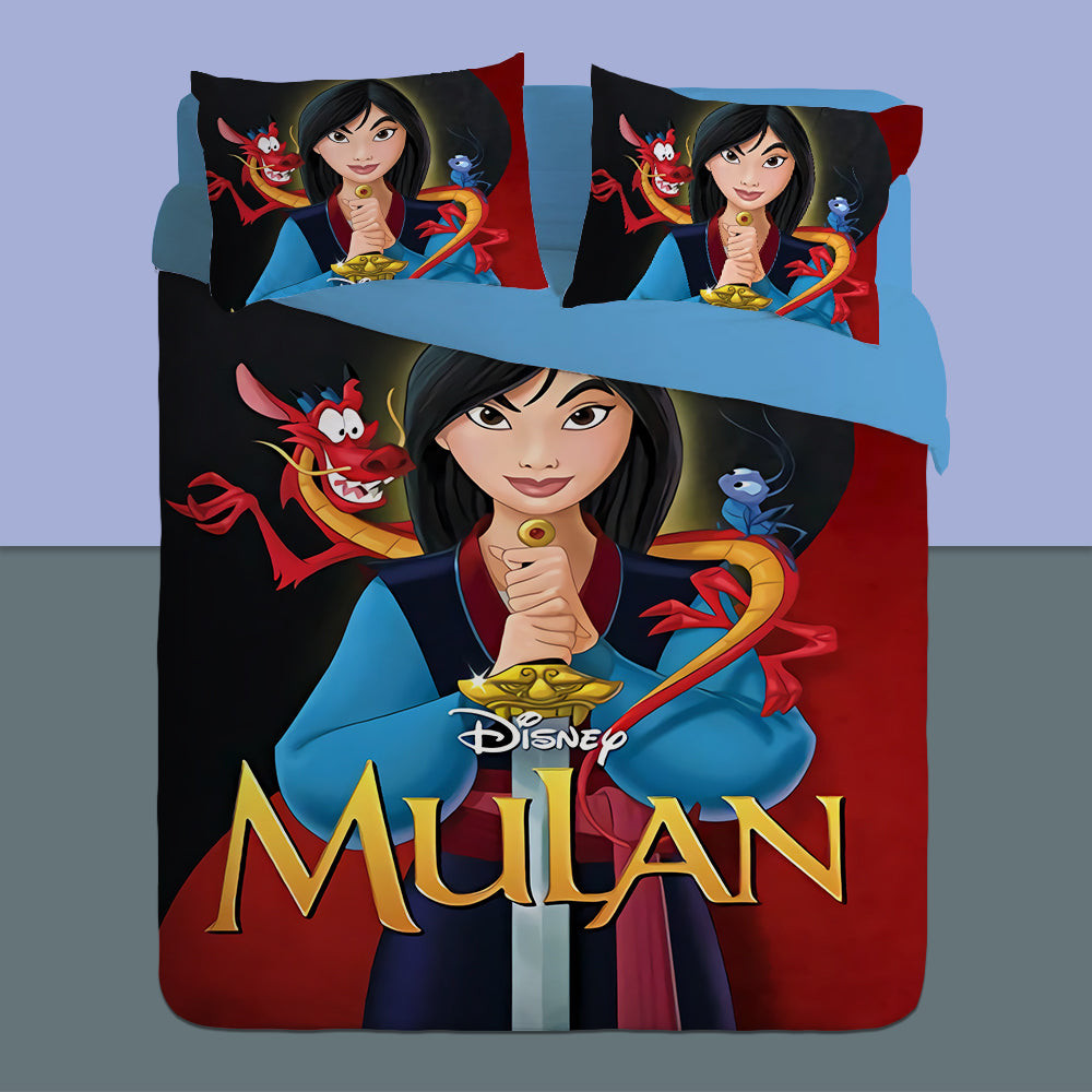 Mulan Duvet Cover Quilt Cover Pillowcase Bedding Set Bed Linen Home Bedroom Decor