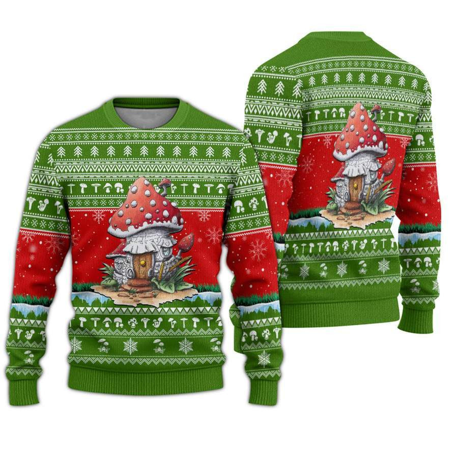 Mushroom Lover Ugly Christmas Sweater, Perfect Holiday Gift