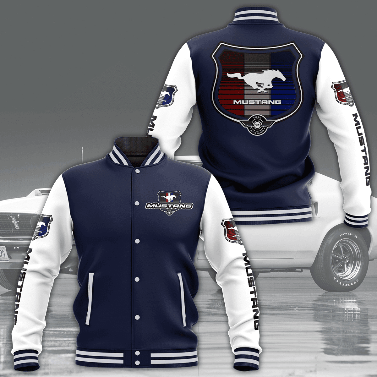 Mustang Car Fashion Baseball Jacket for Men & Women | Vehicle Brand Fan Gift