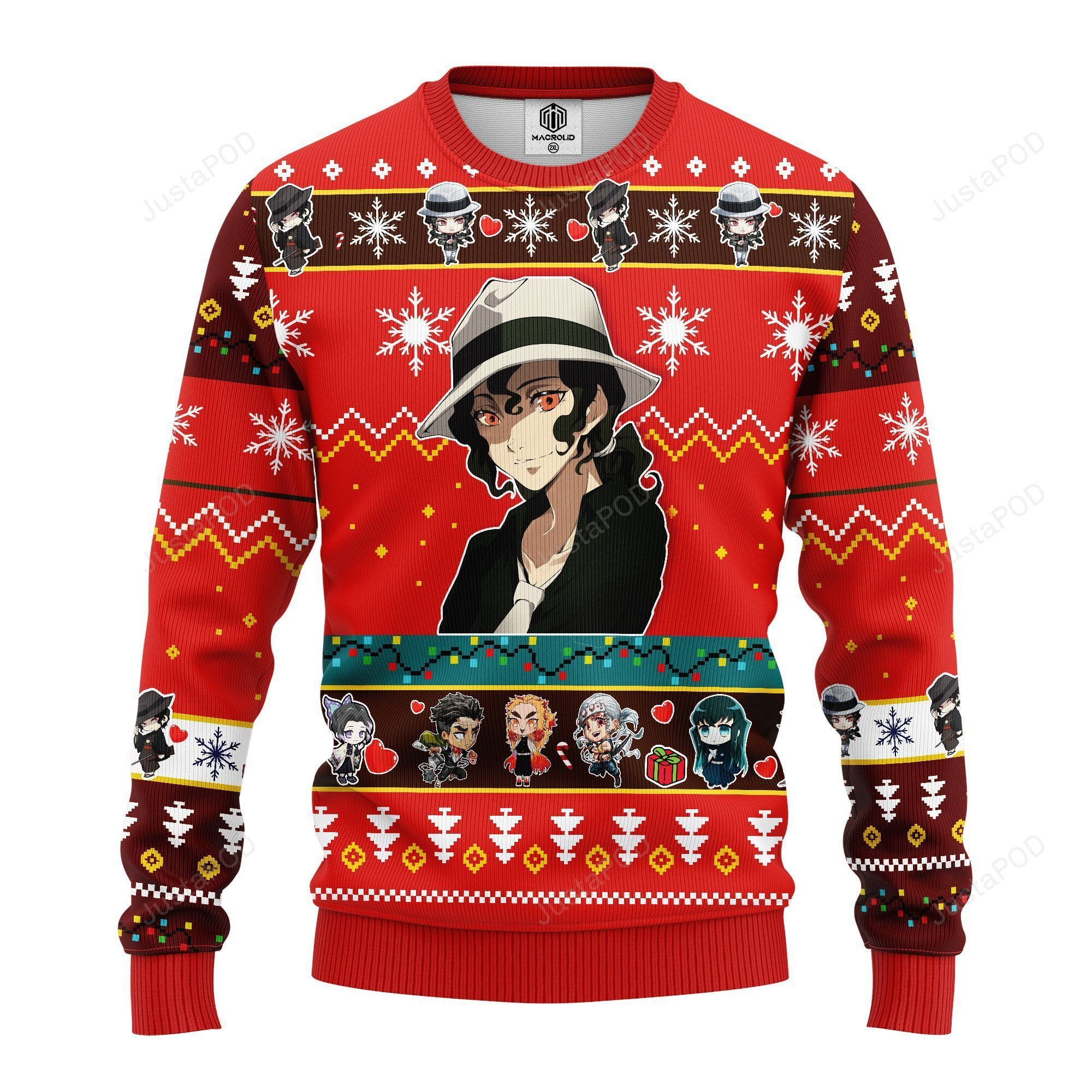 Muzan Kibutsuji Christmas Demon Slayer Anime Ugly Christmas Sweater, Perfect Holiday Gift