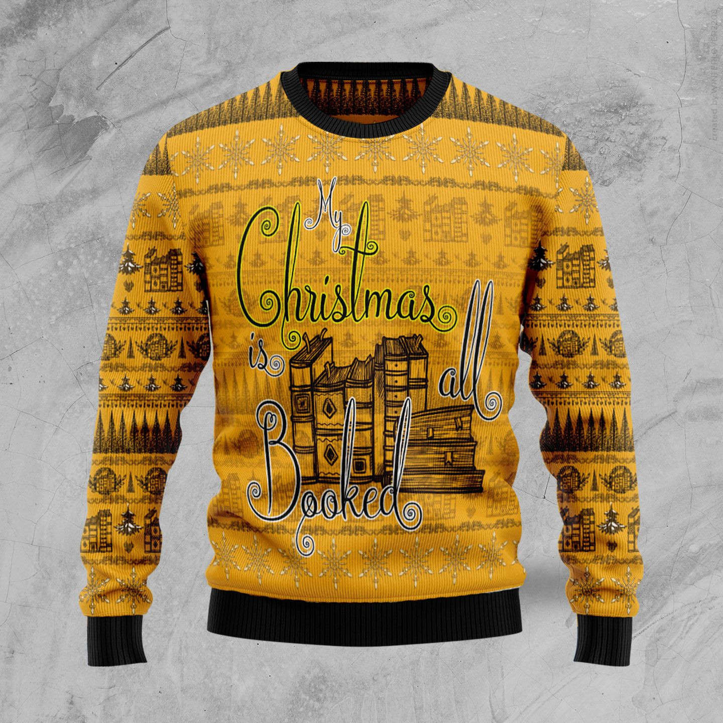 My Christmas Is All Booked Ugly Christmas Sweater, Perfect Holiday Gift