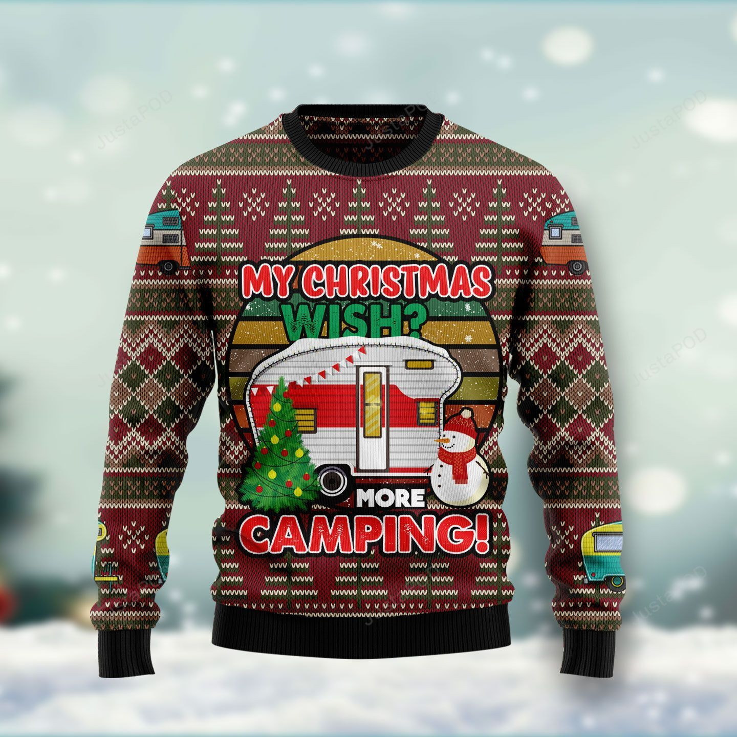 My Christmas Wish More Camping Christmas Ugly Christmas Sweater,