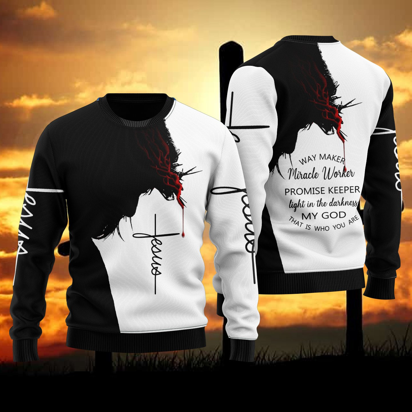 My God-Jesus Ugly Christmas Sweater Perfect Holiday Gift