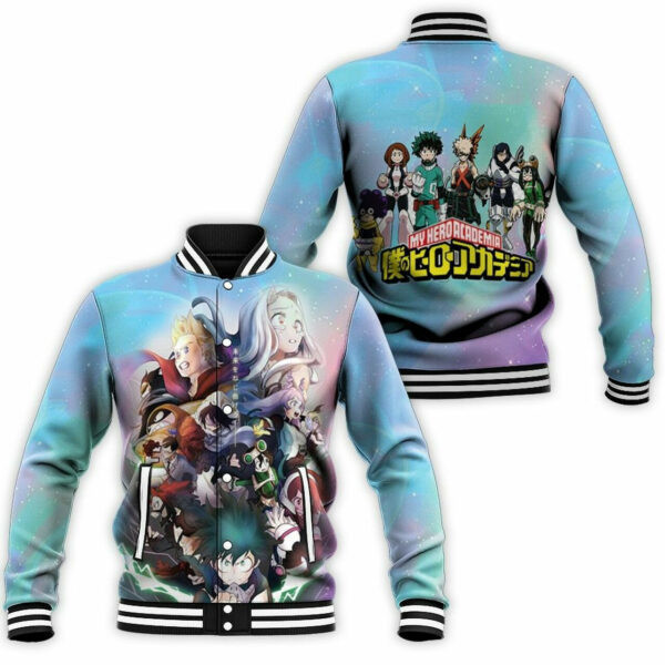 My Hero Academia All Main Characters Japanese Anime Baseball Jacket for Men & Women | Anime Fan Gift