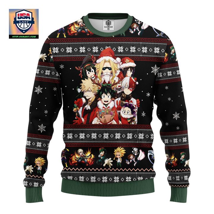 My Hero Academia Anime Ugly Christmas Sweater Amazing Gift Idea Thanksgiving Gift