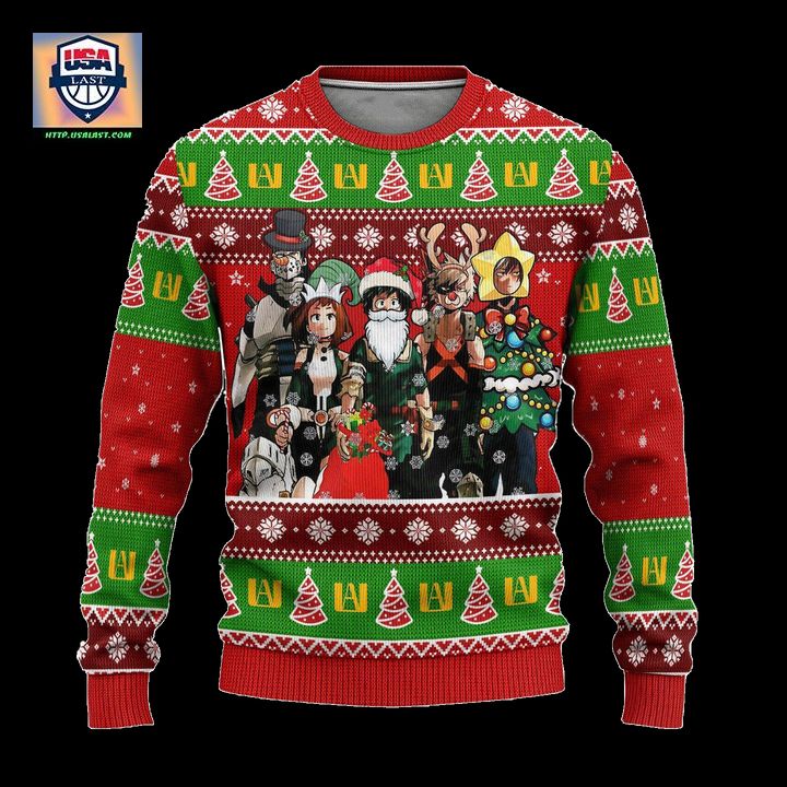 My Hero Academia Anime Ugly Christmas Sweater BNHA Xmas Gift