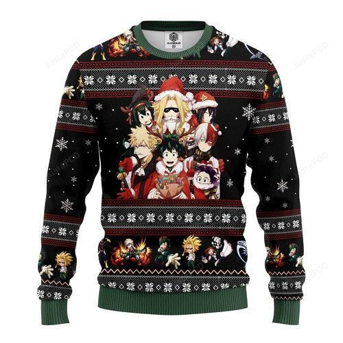 My Hero Academia Anime Ugly Christmas Sweater, Perfect Holiday Gift