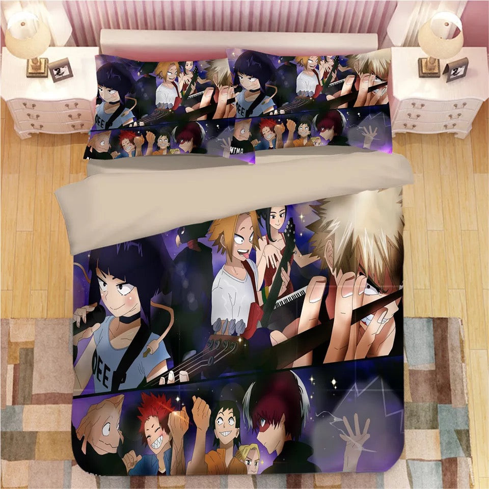 My Hero Academia Bakugou Katsuki Duvet Cover Quilt Cover Pillowcase Bedding Set Bed Linen Home Bedroom Decor