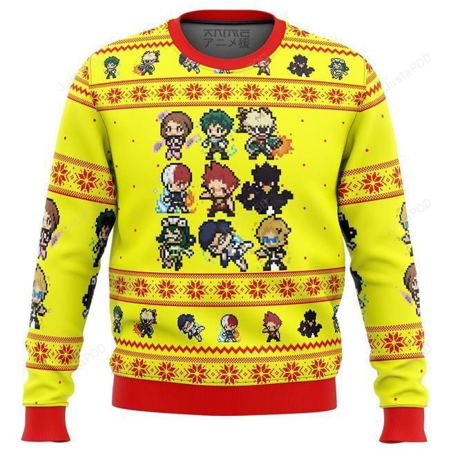 My Hero Academia Boku No Students Ugly Christmas Sweater, Perfect Holiday Gift