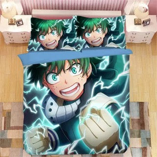 My Hero Academia Deku Midoriya Izuku Duvet Cover Quilt Cover Pillowcase Bedding Set Bed Linen Home Bedroom Decor
