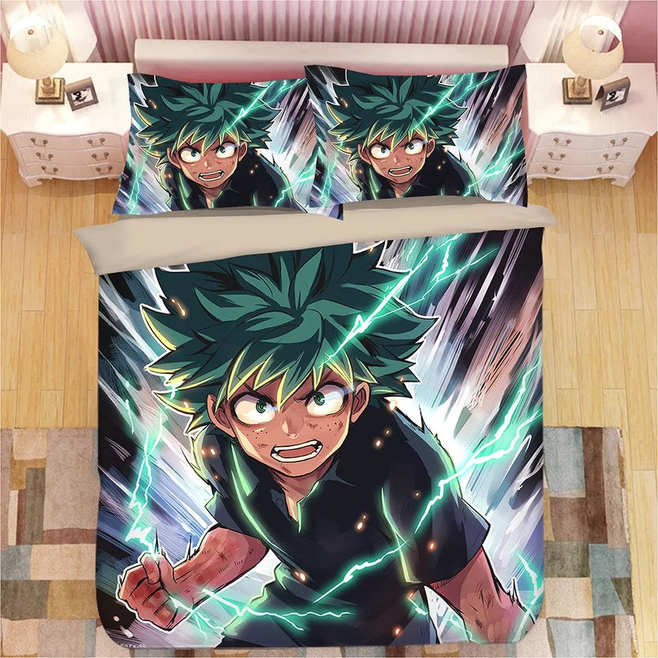 My Hero Academia Deku Midoriya Izuku Duvet Cover Quilt Cover Pillowcase Bedding Set Bed Linen Home Bedroom Decor