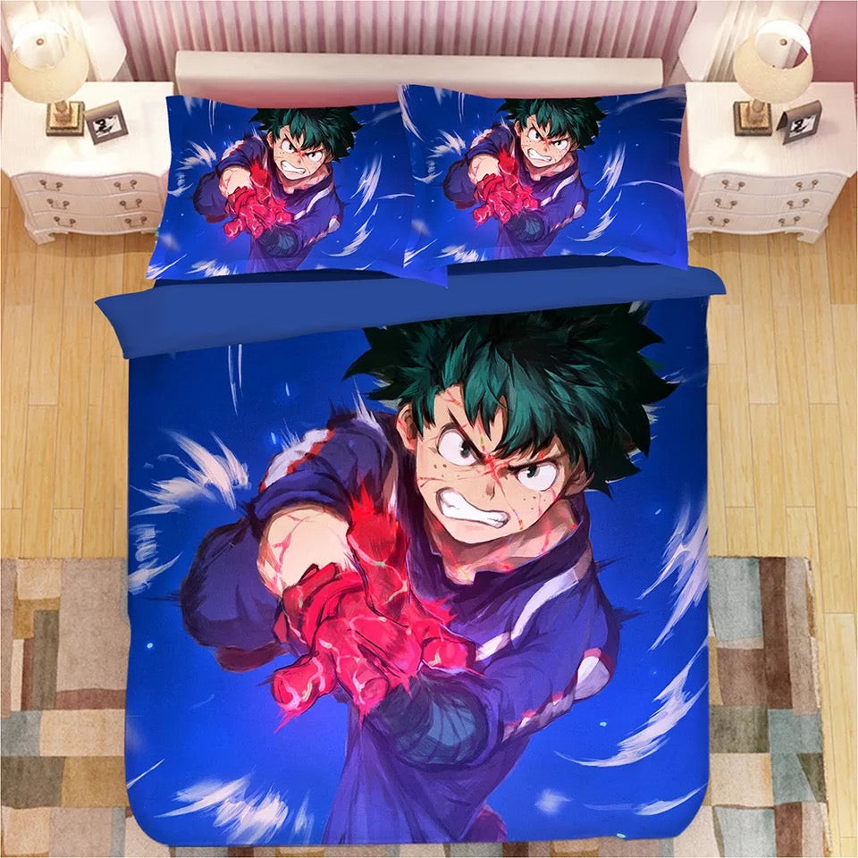 My Hero Academia Deku Midoriya Izuku Duvet Cover Quilt Cover Pillowcase Bedding Set Bed Linen Home Bedroom Decor