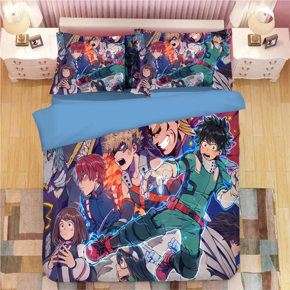 My Hero Academia Deku Midoriya Izuku Duvet Cover Quilt Cover Pillowcase Bedding Set Bed Linen Home Bedroom Decor