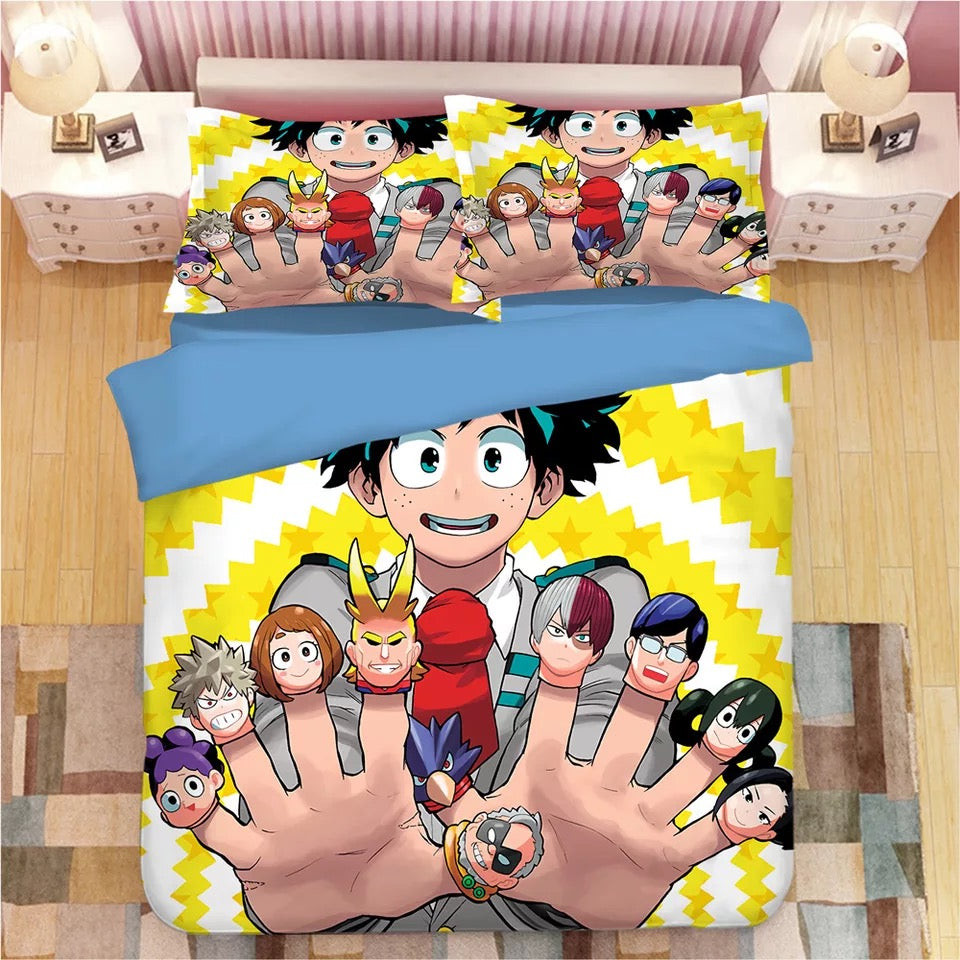 My Hero Academia Deku Midoriya Izuku Duvet Cover Quilt Cover Pillowcase Bedding Set Bed Linen Home Bedroom Decor