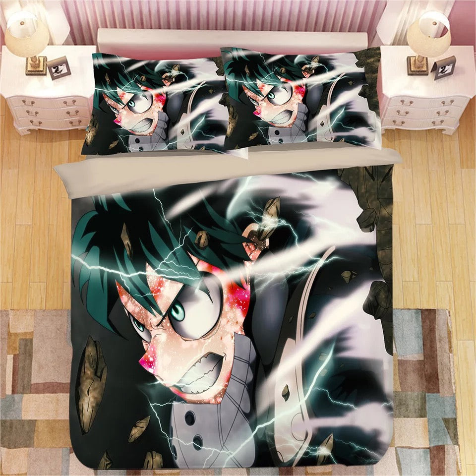 My Hero Academia Deku Midoriya Izuku Duvet Cover Quilt Cover Pillowcase Bedding Set Bed Linen Home Bedroom Decor