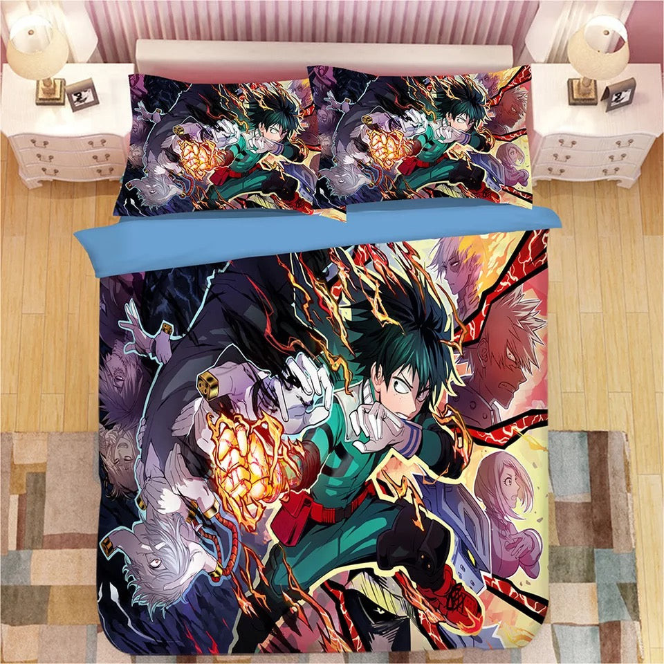 My Hero Academia Deku Midoriya Izuku Duvet Cover Quilt Cover Pillowcase Bedding Set Bed Linen Home Bedroom Decor