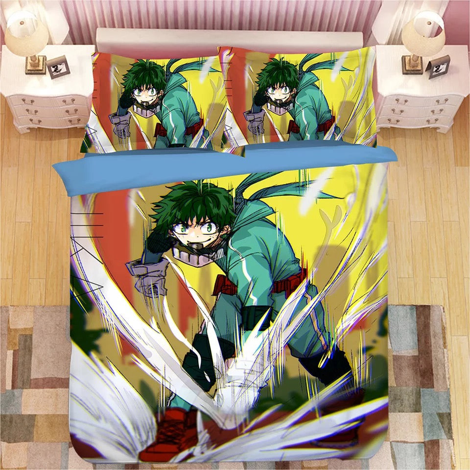 My Hero Academia Deku Midoriya Izuku Duvet Cover Quilt Cover Pillowcase Bedding Set Bed Linen Home Bedroom Decor