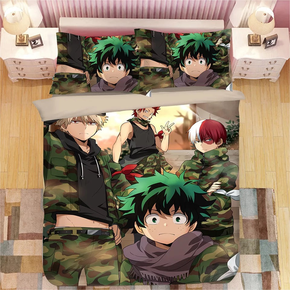 My Hero Academia Deku Midoriya Izuku Duvet Cover Quilt Cover Pillowcase Bedding Set Bed Linen Home Bedroom Decor