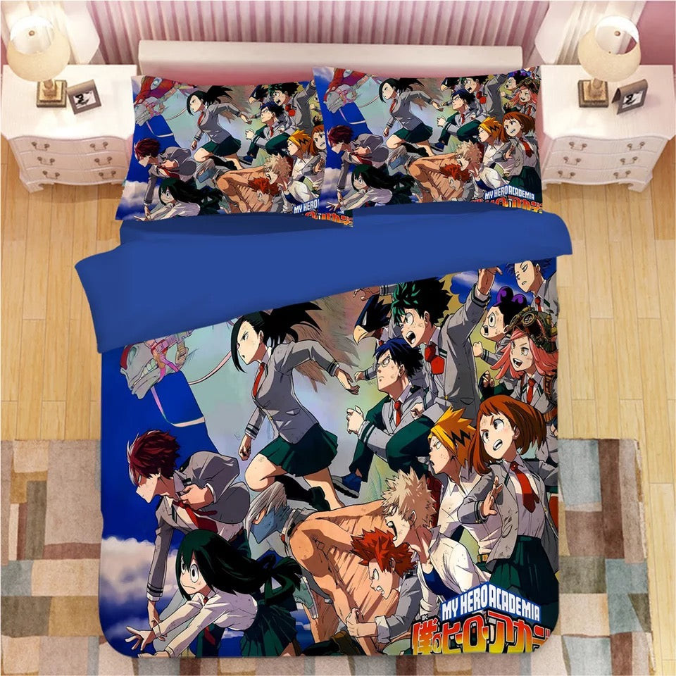 My Hero Academia Deku Midoriya Izuku Duvet Cover Quilt Cover Pillowcase Bedding Set Bed Linen Home Bedroom Decor