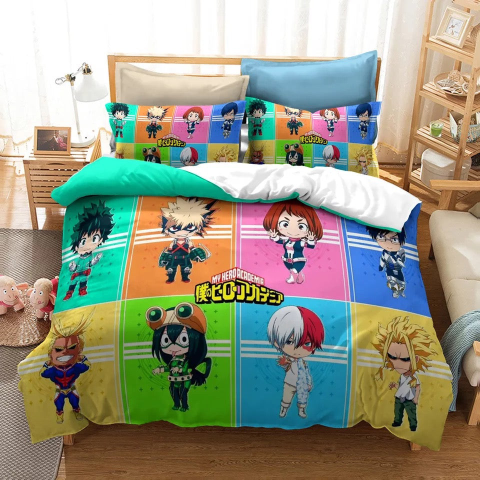 My Hero Academia Duvet Cover Quilt Cover Pillowcase Bedding Set Bed Linen Home Bedroom Decor