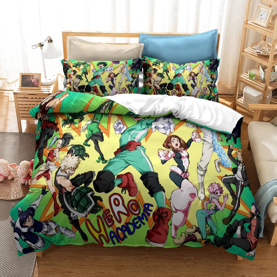 My Hero Academia Izuku Midoriya Duvet Cover Quilt Cover Pillowcase Bedding Set Bed Linen Home Bedroom Decor