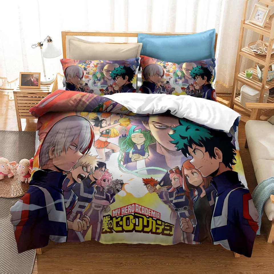 My Hero Academia Izuku Midoriya Duvet Cover Quilt Cover Pillowcase Bedding Set Bed Linen Home Bedroom Decor