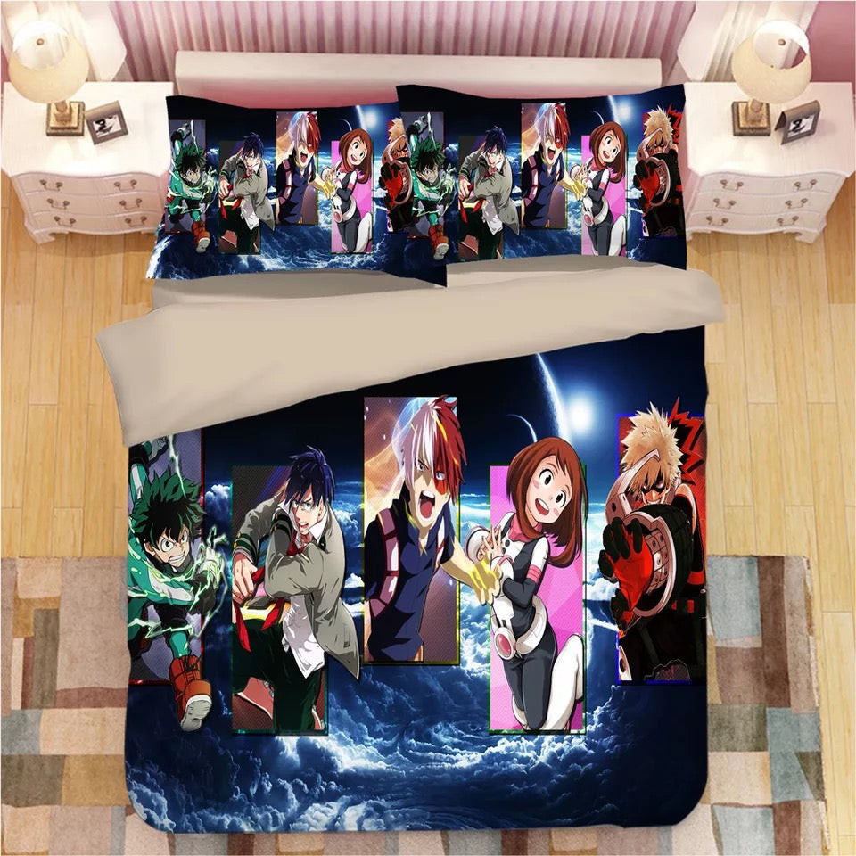 My Hero Academia Ochaco Uraraka Duvet Cover Quilt Cover Pillowcase Bedding Set Bed Linen Home Bedroom Decor
