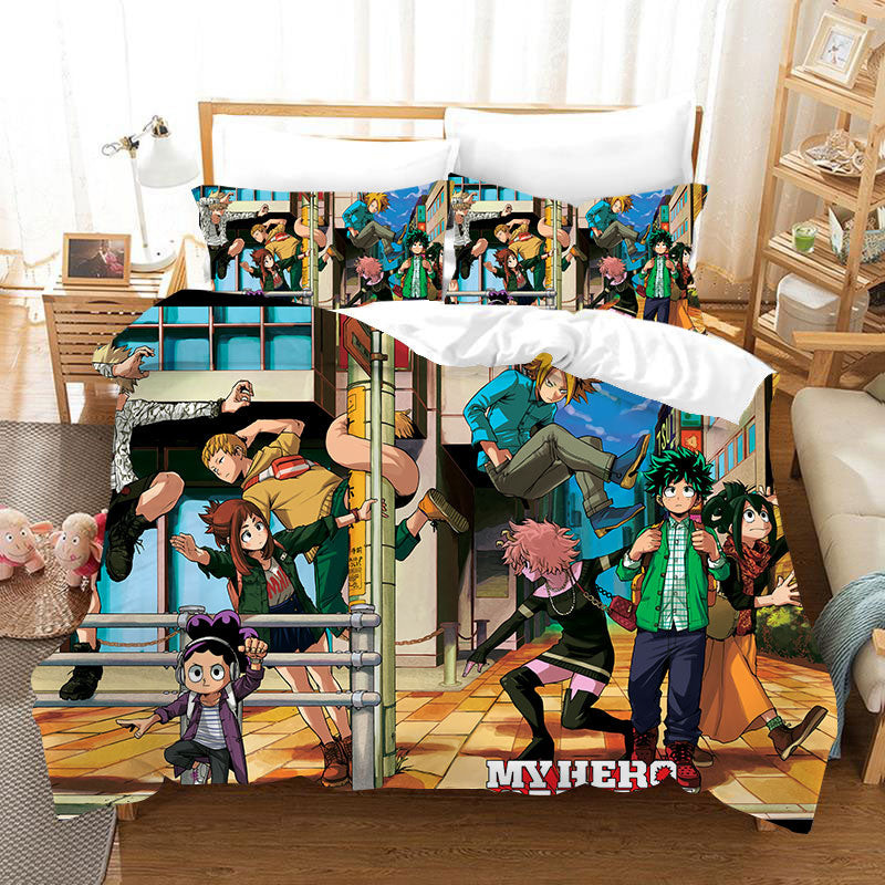 My Hero Academia Season 4 Duvet Cover Quilt Cover Pillowcase Bedding Set Bed Linen Home Bedroom Decor