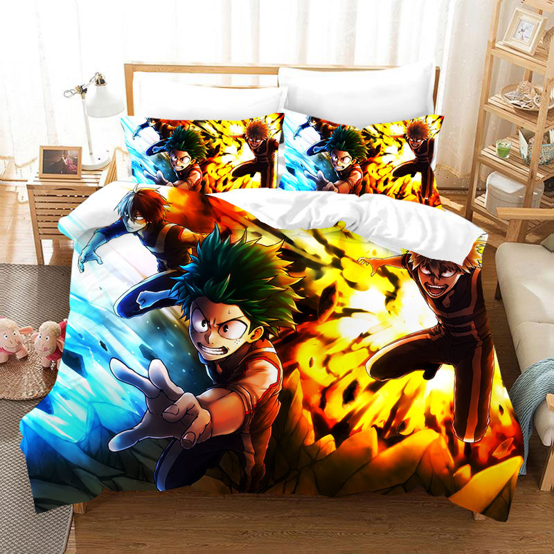 My Hero Academia Season 4 Duvet Cover Quilt Cover Pillowcase Bedding Set Bed Linen Home Bedroom Decor