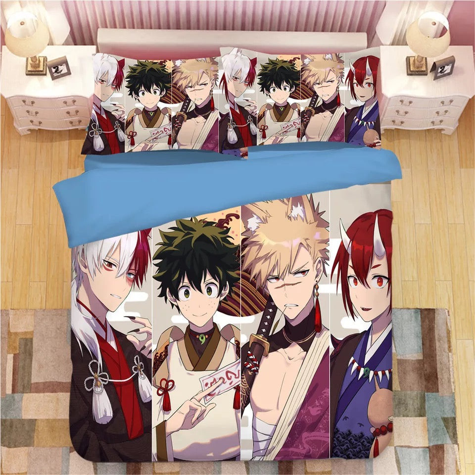 My Hero Academia Shoto Todoroki Duvet Cover Quilt Cover Pillowcase Bedding Set Bed Linen Home Bedroom Decor
