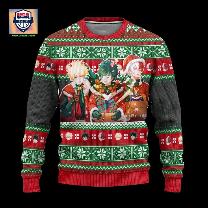 My Hero Academia Ugly Christmas Sweater Anime Xmas Gift