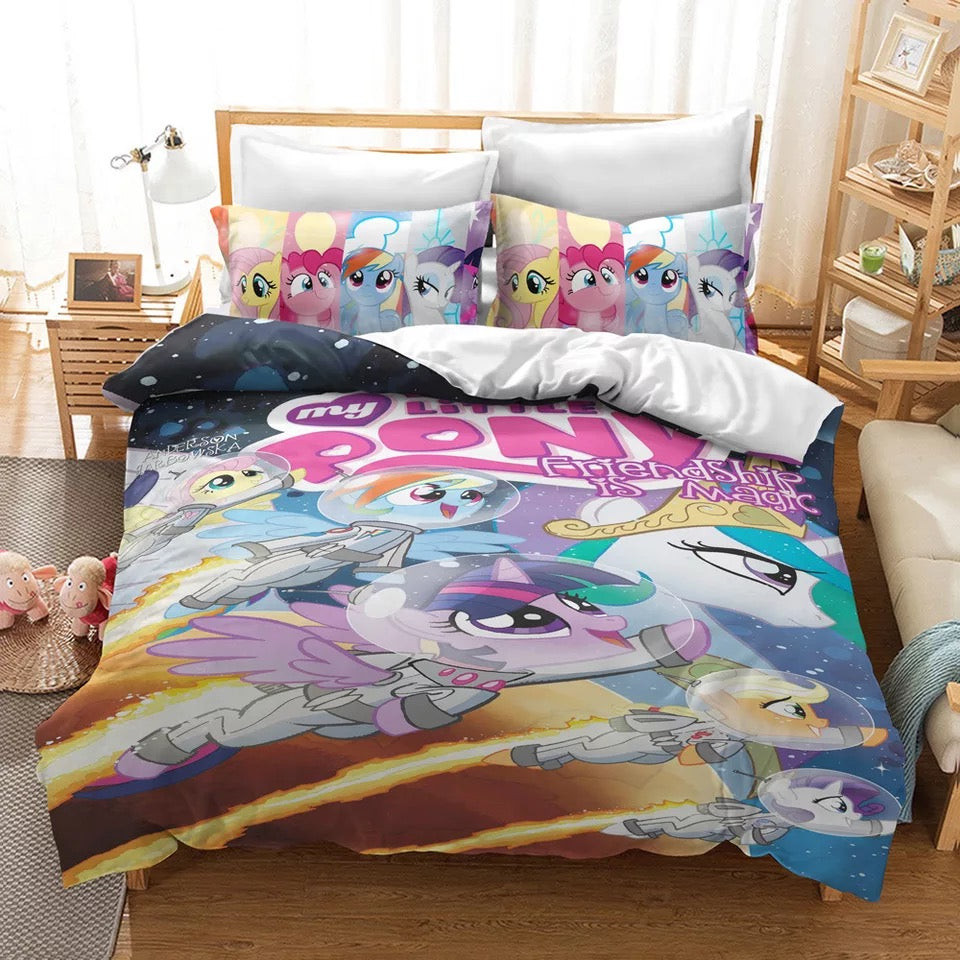 My Little Pony Duvet Cover Quilt Cover Pillowcase Bedding Set Bed Linen Home Bedroom Decor