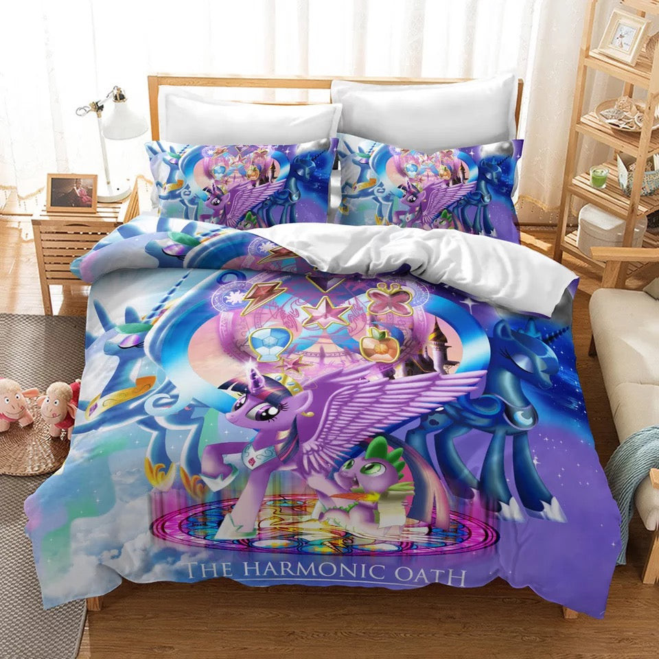 My Little Pony Duvet Cover Quilt Cover Pillowcase Bedding Set Bed Linen Home Bedroom Decor