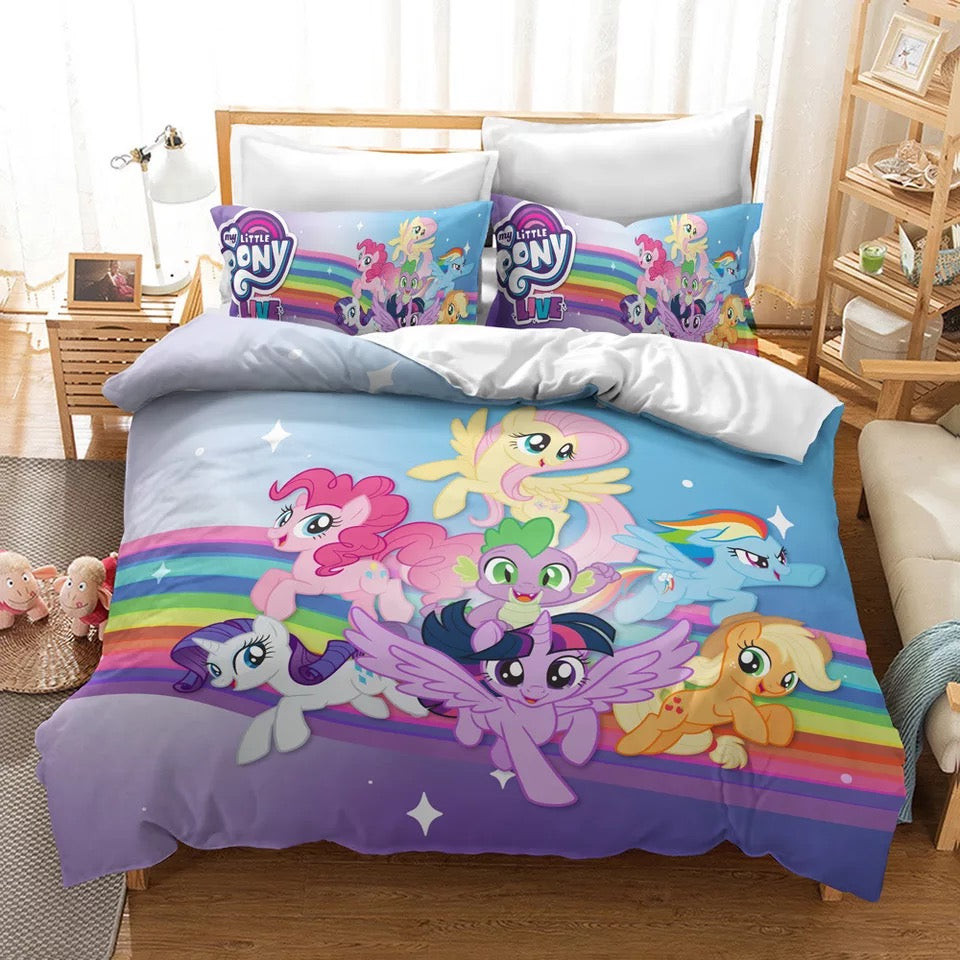 My Little Pony Duvet Cover Quilt Cover Pillowcase Bedding Set Bed Linen Home Bedroom Decor