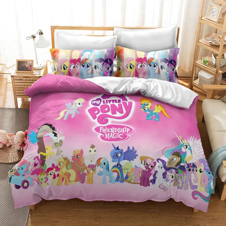My Little Pony Duvet Cover Quilt Cover Pillowcase Bedding Set Bed Linen Home Bedroom Decor