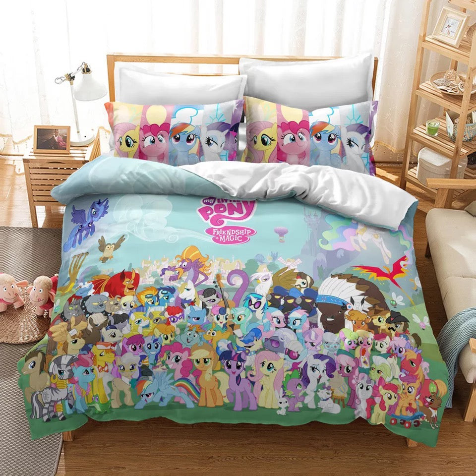 My Little Pony Duvet Cover Quilt Cover Pillowcase Bedding Set Bed Linen Home Bedroom Decor