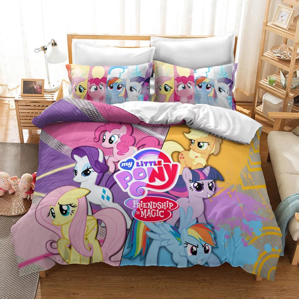 My Little Pony Duvet Cover Quilt Cover Pillowcase Bedding Set Bed Linen Home Bedroom Decor