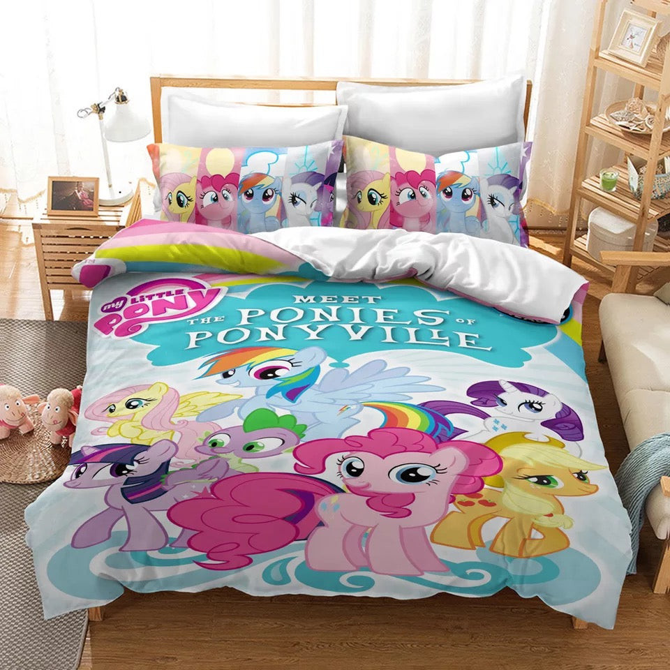 My Little Pony Duvet Cover Quilt Cover Pillowcase Bedding Set Bed Linen Home Bedroom Decor