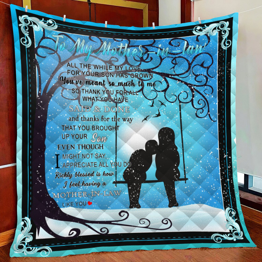 My Mother-In-Law,Thank You Fleece Blanket Quilt Blanket